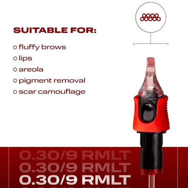 9 rm 0 from Etalon Mix ~ cartridges Agujas para PMU ~ Maquillaje permanente
