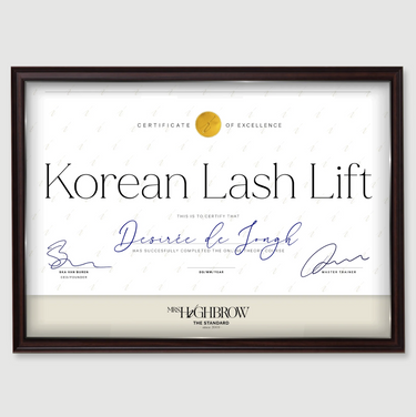 Koreanlashliftcertificate from Korean Lash Lift Set & Online Cursus