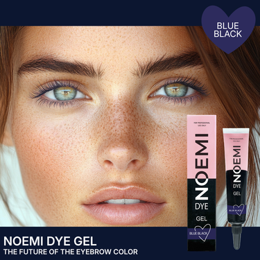Noemi Gel Dye professionele liquid hybrid dye voor wenkbrauwen en wimpers met langdurige kleur en verzorgende ingrediënten. blue black