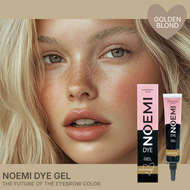 Noemi Gel Dye professionele liquid hybrid dye voor wenkbrauwen en wimpers met langdurige kleur en verzorgende ingrediënten. golden blond