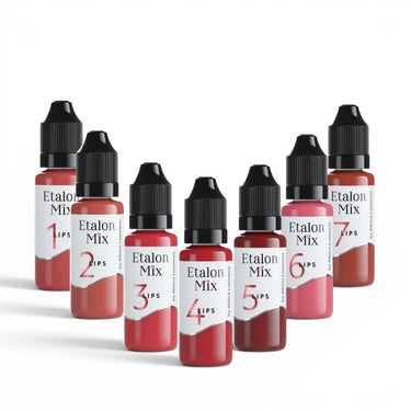 Etalon mix lips set 15ml from Etalon Mix ~ Lips Mini Set 7x 5ml ~ PMU Lip Pigments