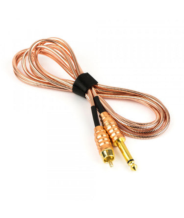 cable rca trenzado color oro rosa