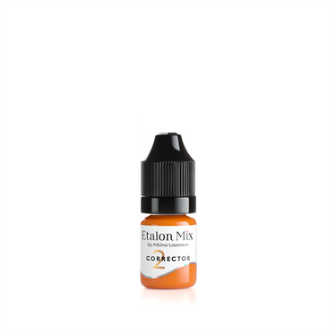 Etalon Mix Orange corrector pigment No. 2 Orange neutraliseren  grijze, blauwe paarse tinten oude permanente make-up lipmixen warmere tinten creëren meer neutralisatie donkere lippen Etalon Mix pigmenten niet puur gebruiken dienen gemixed voor een goed geheeld resultaat
