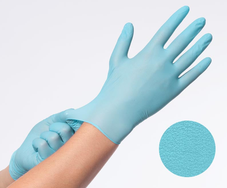 soft nitril easyglide handschoenen blauw