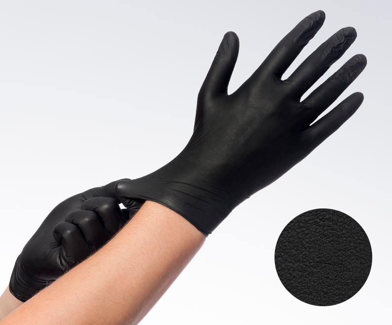 soft nitril easyglide handschoenen zwart