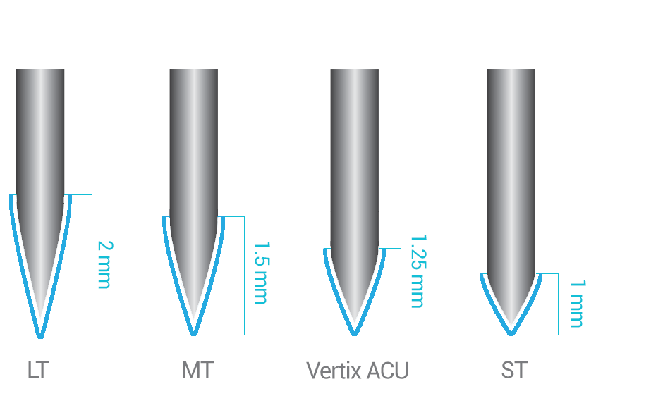 Vertix Nano 3 Shader 0.25 Mm Medium Taper PMU Needle Cartridges  (20pcs/1box) - PMUHub Shop USA